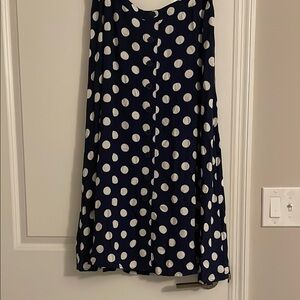 Polka Dot Women's Skirt - Navy and White